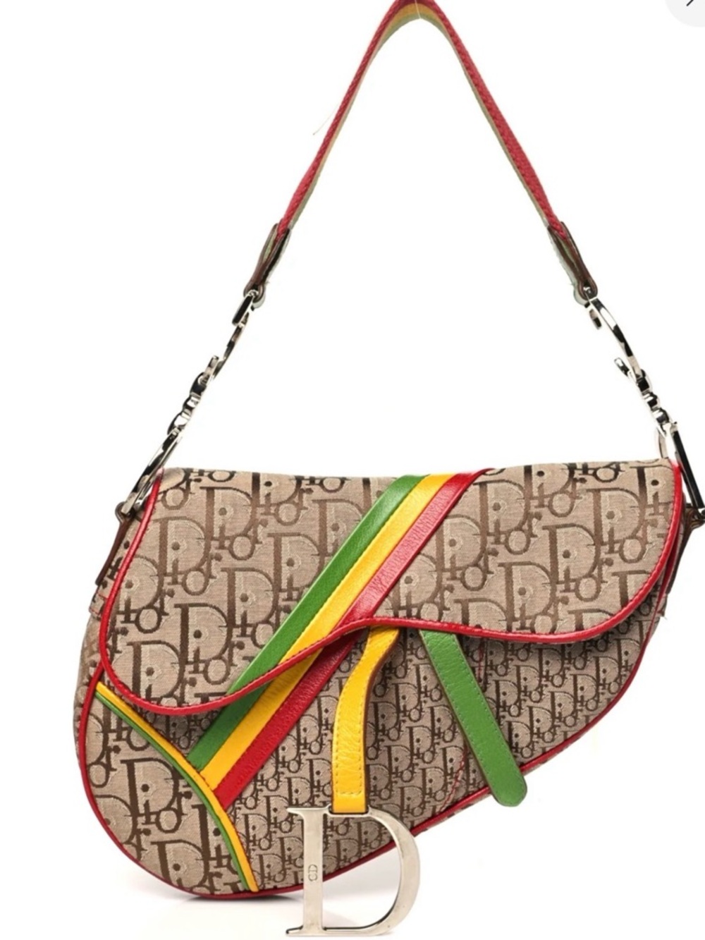 Christian Dior Rasta Diorissimo Trotter Saddle Bag - Picture 1 of 13
